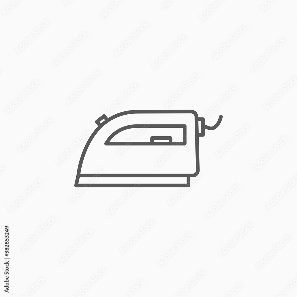 iron icon, steam iron vector illustration iron icon, steam iron vector illustration