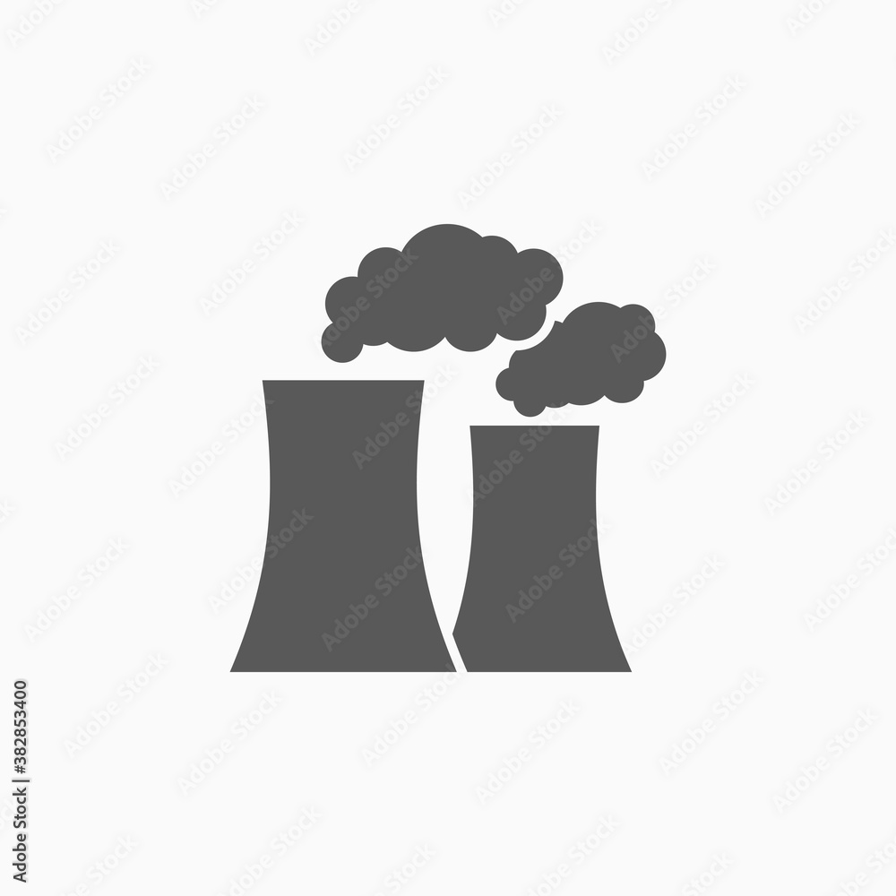 nuclear power plant icon, energy vector illustration nuclear power plant icon, energy vector illustration