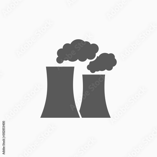 nuclear power plant icon, energy vector illustration