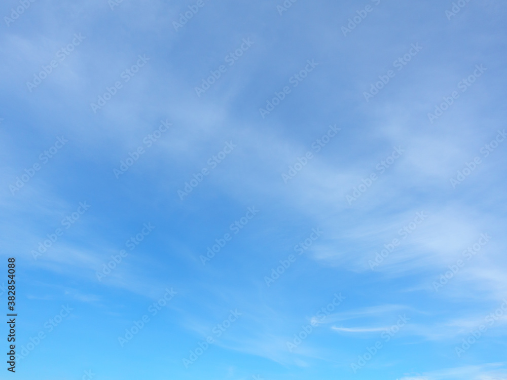fantastic soft white clouds against blue sky