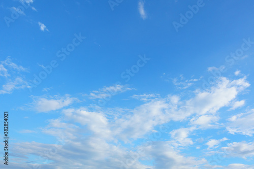 fantastic soft white clouds against blue sky