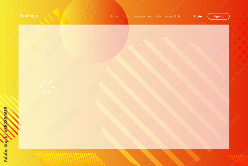 Naklejka premium Website template, web page and landing page design for website and mobile site development