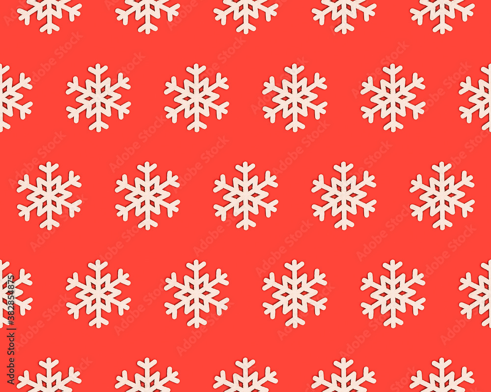 Seamless pattern. Pattern from snowflakes on a red background. Winter. Christmas concept. Seamless pattern. Pattern from snowflakes on a red background. Winter. Christmas concept.