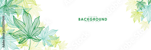 Vector illustration of leaves nature background cover page
