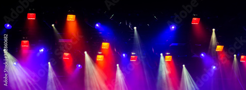 dramatic spot light with smoke effect on stage performance show © whyframeshot