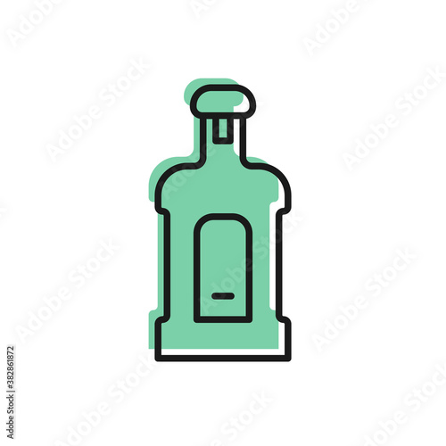 Black line Orujo icon isolated on white background. Vector.