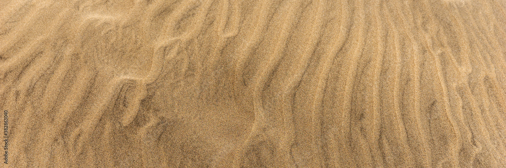 Panoramic sandy background. Sand on the beach formed by wind Panoramic sandy background. Sand on the beach formed by wind