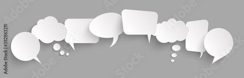 sticker speech bubbles with shadow photo