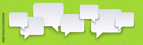 speech bubbles row with free space