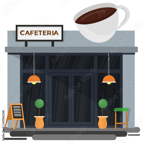 
Building of cafeteria illustration
