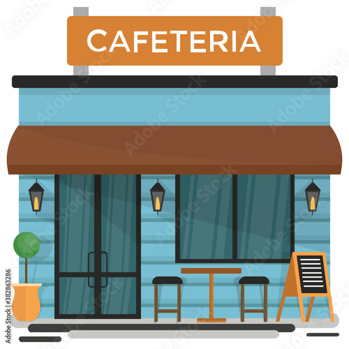 
Building of cafeteria illustration

