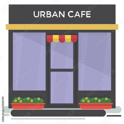 
An illustrative design of urban cafe
