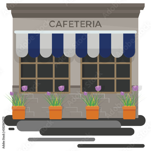
Building of cafeteria illustration
