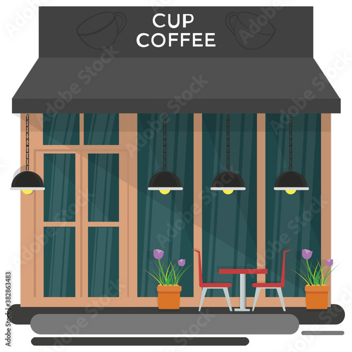 
A traditional style cafe names cup coffee for coffee and beverages 
