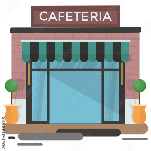 
Building of cafeteria illustration
