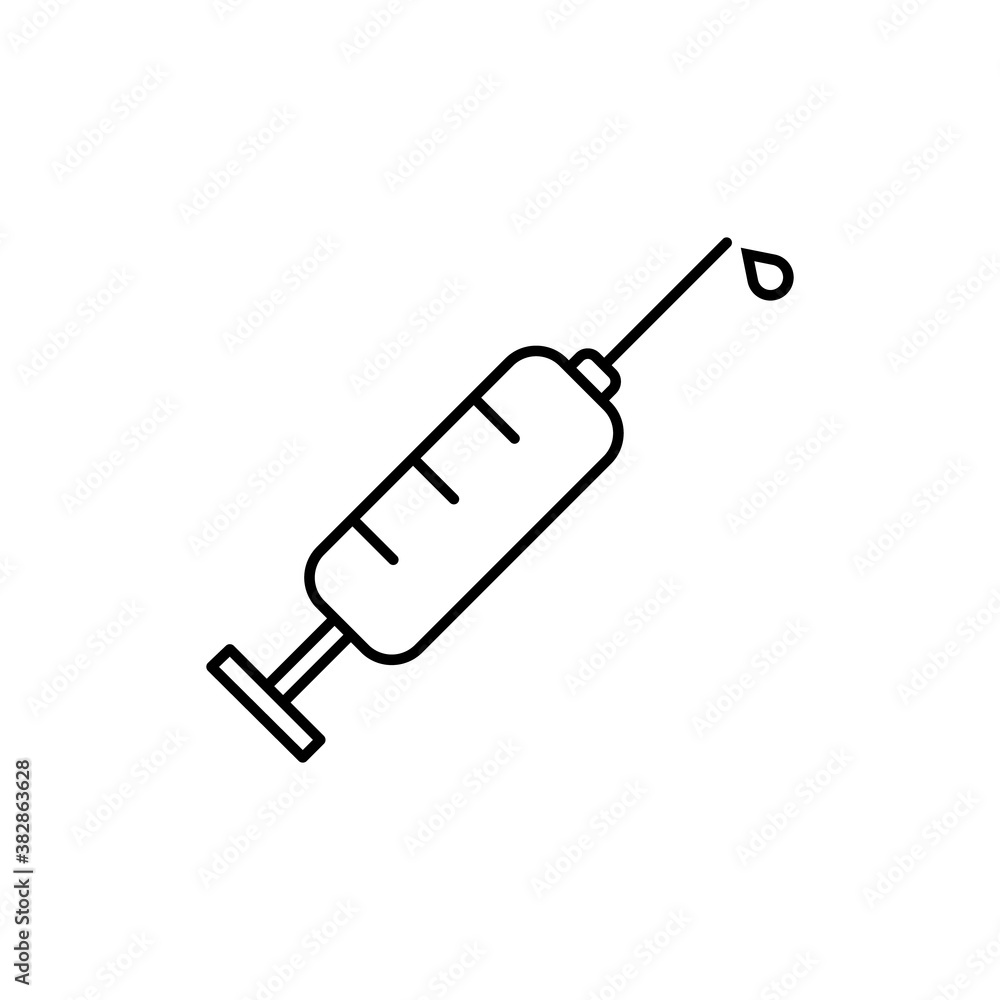 syringe icon element of vet icon for mobile concept and web apps. Thin line syringe icon can be used for web and mobile. Premium icon on white background syringe icon element of vet icon for mobile concept and web apps. Thin line syringe icon can be used for web and mobile. Premium icon on white background