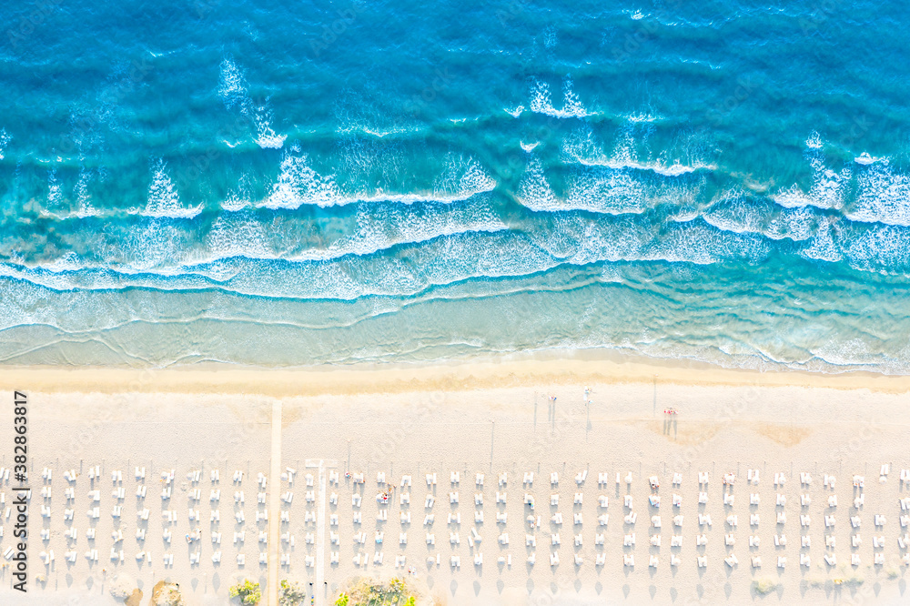 Aerial view of Iztuzu beach in Dalyan, Turkey