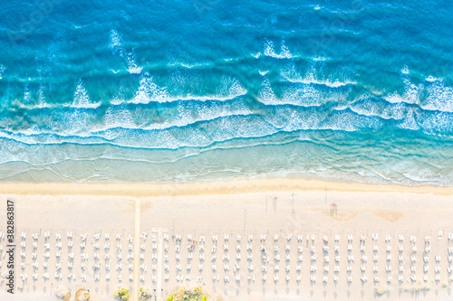 Obraz na płótnie Aerial view of Iztuzu beach in Dalyan, Turkey
w salonie