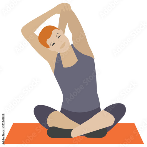 
Aerobics workout flat icon design 
