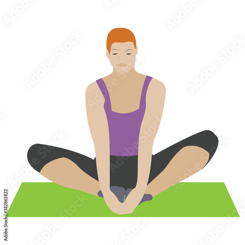 
Aerobics workout flat icon design 
