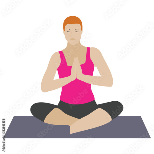 
Aerobics workout flat icon design 
