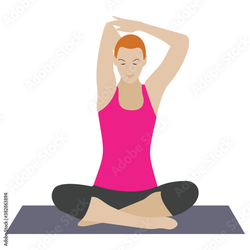 
Aerobics workout flat icon design 
