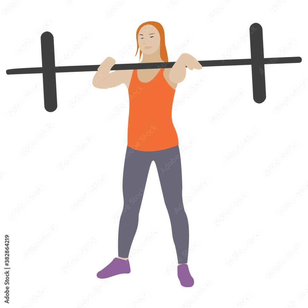 Barbell exercise flat icon design
Barbell exercise flat icon design