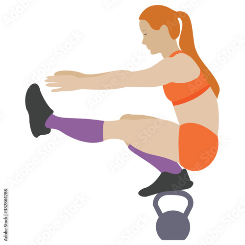  Woman jumping, healthcare exercise 