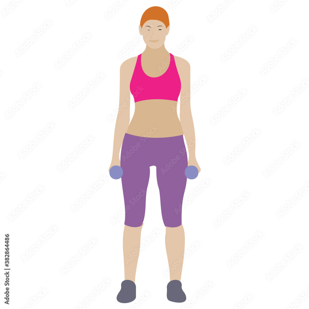 Dumbbells exercise flat icon design, bicep muscles
Dumbbells exercise flat icon design, bicep muscles