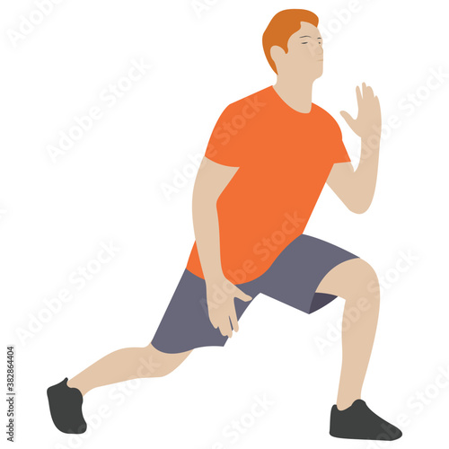 
Stretch muscle exercise, fitness exercise 

