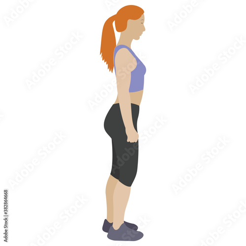 
Stretch muscle exercise, fitness exercise 
