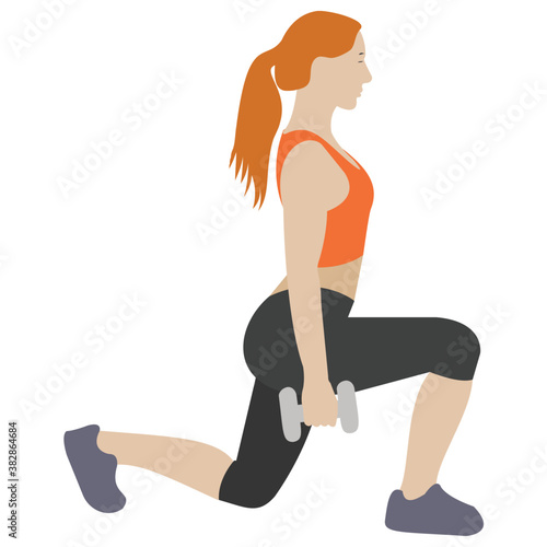 
Dumbbells exercise flat icon design, bicep muscles 
