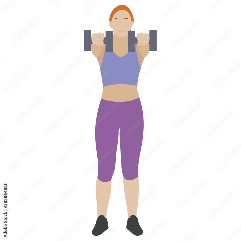Barbell exercise flat icon design
Barbell exercise flat icon design