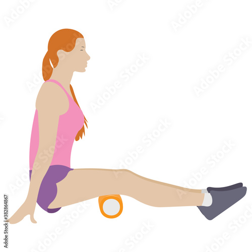
Flat icon design of ball exercise 
