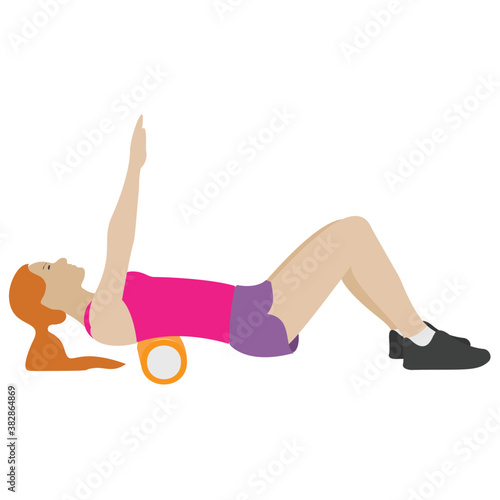 
Flat icon design of ball exercise 
