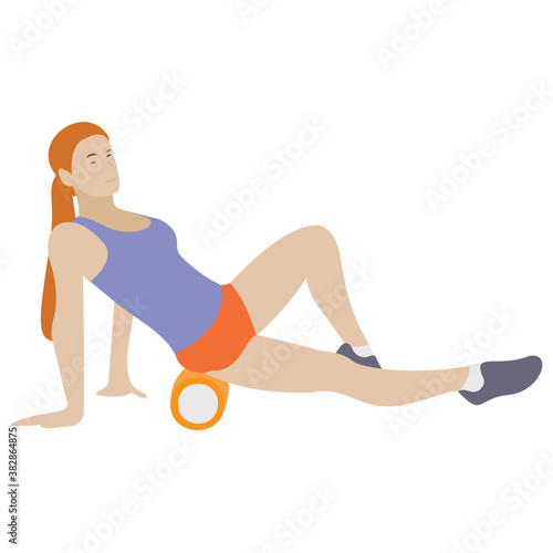 
Flat icon design of ball exercise 
