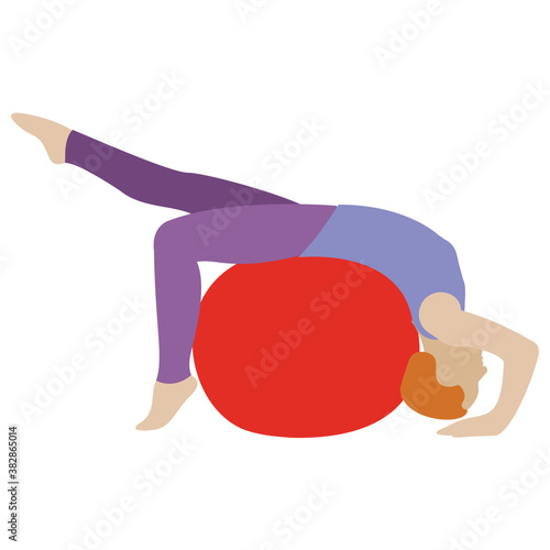 
Flat icon design of ball exercise 
