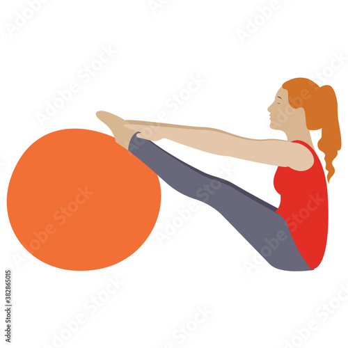 
Flat icon design of ball exercise 
