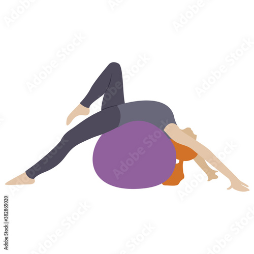 
Flat icon design of ball exercise 
