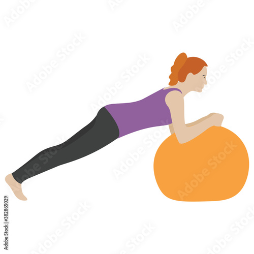 
Flat icon design of ball exercise 
