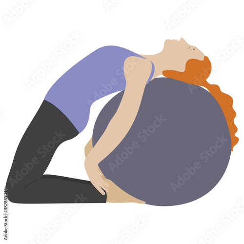 
Flat icon design of ball exercise 
