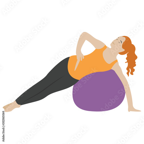 
Flat icon design of ball exercise 
