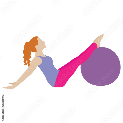  Flat icon design of ball exercise 