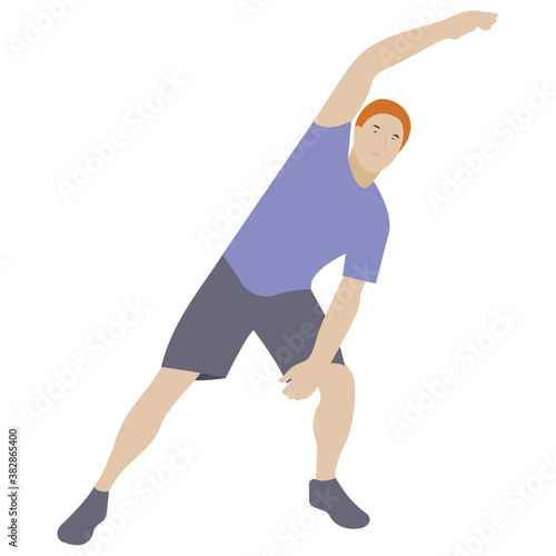 
Stretch muscle exercise, fitness exercise 
