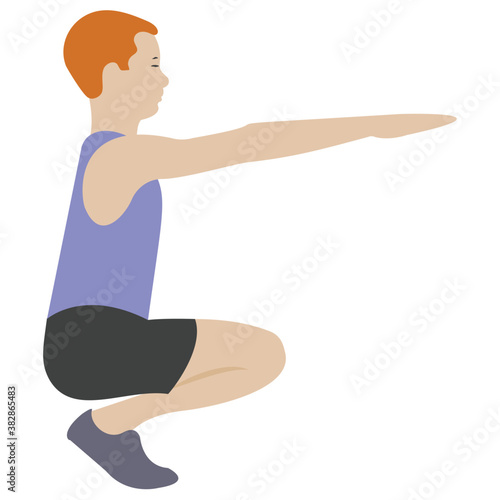 
Stretch muscle exercise, fitness exercise 
