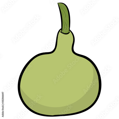
Hand drawn icon of ash gourd 
