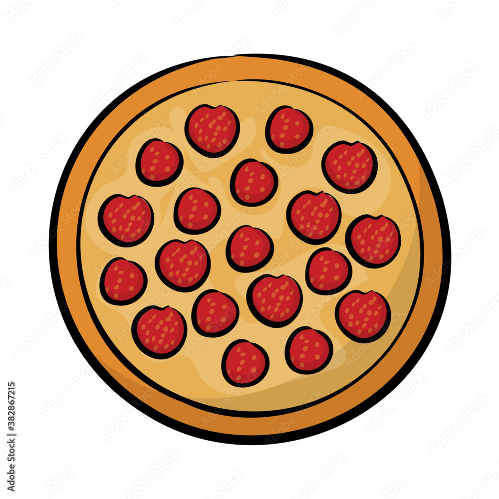 Hand drawn icon of pizza
Hand drawn icon of pizza