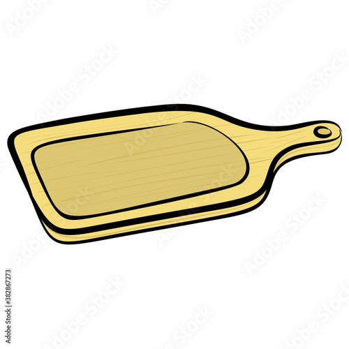 
Chopping board hand drawn icon 
