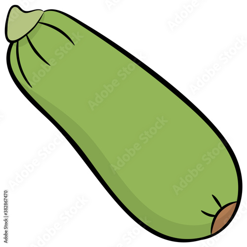 
Hand drawn icon design of a vegetable, bottle gourd
