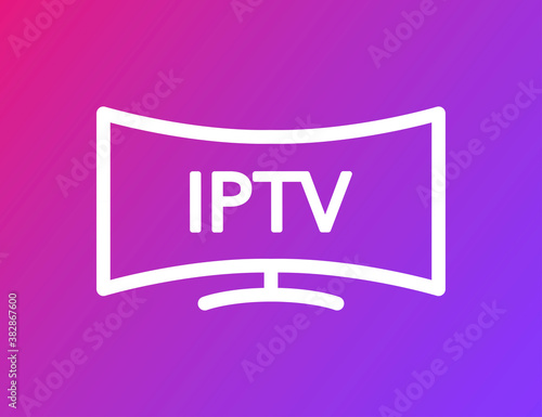 Flat iptv for concept design. Technology concept. Remote control. Web design. Vector illustration.